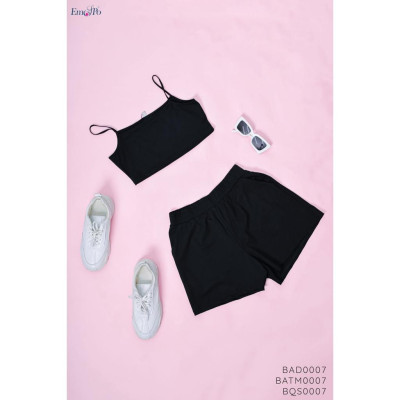 Bộ thể thao nữ 3 món áo dây, quần sooc, áo khoác ngắn tay Emspo BATM0007