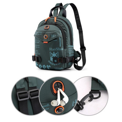 Balo nam chống nước cao cấp - Túi đeo chéo đa năng tiện lợi Haoshuai Bag phong cách trẻ trung, năng động DRU - Hàng Chính Hãng