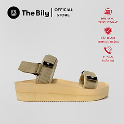 Giày Sandal Nữ The Bily 03W Quai Ngang - Màu Kem BL03WK 