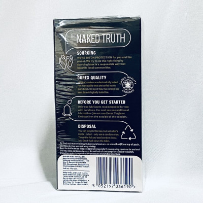 Bao Cao Su Durex Kingtex Đen (12s) - Size Nhỏ 49mm - Ôm Sát - Nhập Khẩu Thái Lan