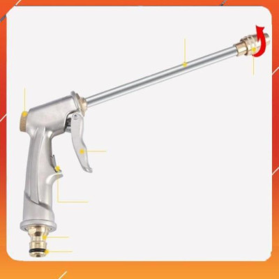 Vòi Xịt️Evoucher Bộ dây vòi xịt nước rửa xe, tưới cây , tăng áp 3 lần, loại 15m 206701-2 đầu đồng,cút đồng+  đai
