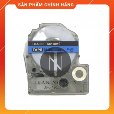 Nhãn in Tepra SC18BW (LC-5LBP) - Chữ đen nền dương 18mm x 8m - Hàng nhập khẩu