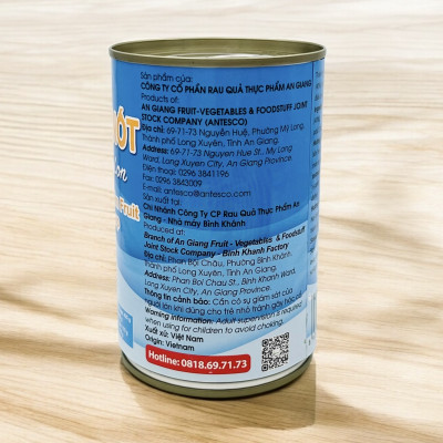 Thốt nốt đóng hộp (565gr) - Trái Thốt nốt tươi đóng lon - Nước trái cây giải khát - Thương hiệu Antesco (Đồ hộp)