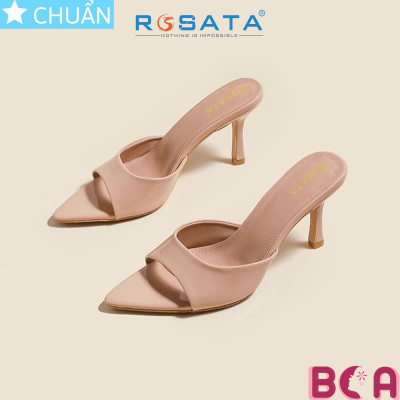 Dép guốc gót nhọn cao 5 phân RO663 ROSATA tại BCASHOP tôn dáng, êm chân kết hợp mũi nhọn tinh tế và thời trang