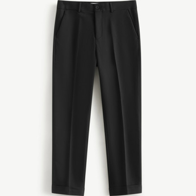 Quần Âu Nam / Quần tây nam ROUTINE Trơn gập lai Form Slim cropped 10S25PFO001 | ROUTINE CÀ MAU