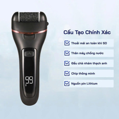 Máy chà gót chân tẩy tế bào ch.ết làm mềm sáng gót chân chuyên dụng tại nhà Chuyên Nghiệp Dùng Trong Spa Nail Rock Foot Callus remover Giao Màu Ngẫu Nhiên