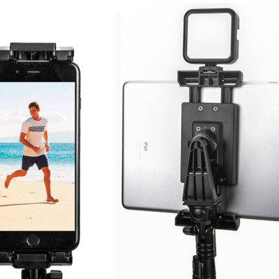 Đầu kẹp điện thoại/ máy tính bảng Yunteng VCT 368, gắn được các dòng tripod ren 1/4 và xoay 360 độ - Hàng chính hãng