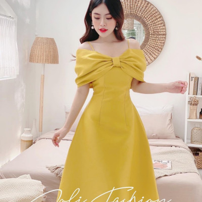 Đầm xòe trễ vai duyên dáng đủ size từ 38-70kg