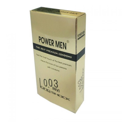 Combo 2 hộp bao cao su siêu mỏng kéo dài thời gian Power Men 0.03 Invi Long Shock (Hộp 12 chiếc) - Hàng chính hãng 100% - Tặng kèm gel Nhật - Che tên sản phẩm