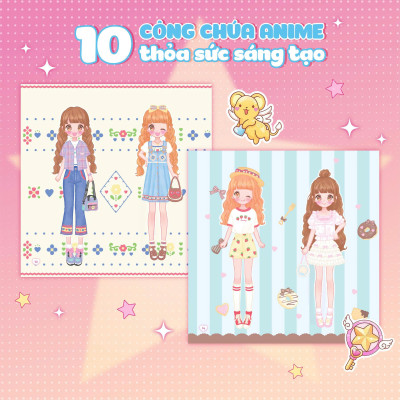 Sách - Sách Bóc Dán - Thời Trang Anime - Công Chúa Gấu Bông