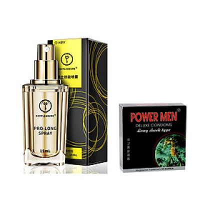 Chai Xịt Trị Xuất Tinh Sớm Key Pro Long Kèm BCS Có Chất Kéo Dài Thời Gian Power Men (Hộp 3 Chiếc) - Hàng Chuẩn Hãng 100% - Che Tên Sản Phẩm