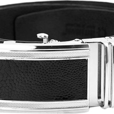 Thắt Lưng Nam Da Đà Điểu Bản Lớn Trơn Huy Hoàng HT4425 - Đen