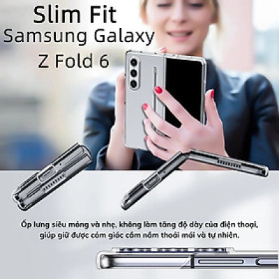 Ốp lưng trong siêu mỏng chống ố vàng cho Samsung Galaxy Z Fold 6 5G Likgus Penone bảo vệ 360 độ màn phụ và mặt lưng (Tặng bút cảm ứng) - Hàng nhập khẩu