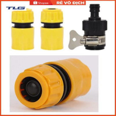 Bộ dây vòi xịt nước rửa xe, tưới cây . tăng áp 3 lần, loại 15m 206318 đầu đồng, cút, nối đen