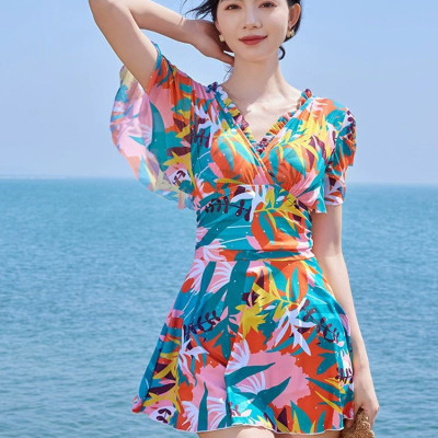 Đồ bơi nữ kiểu váy liền thân bikini 1 mảnh tôn dáng che khuyết điểm có sẵn mút ngực quần đùi