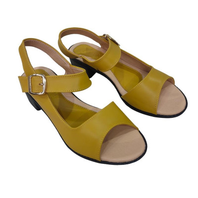 Giày Sandal Nữ Cao Gót HÀ NAM Da Bò Thật Thời Trang Cao Cấp 5cm DNU2135