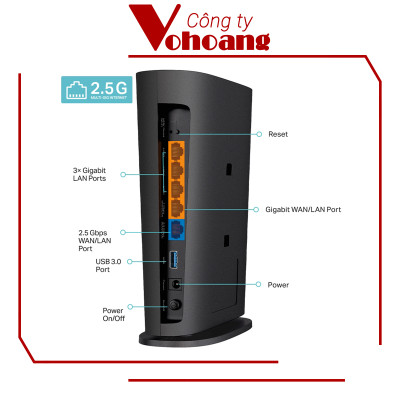 Router TP-Link Archer AX80 WiFi 6 AX6000 - Tốc Độ 6Gbps, Cổng 2.5G, Mesh, HomeShield, Đỉnh Cao Wifi 6 - Hàng chính hãng