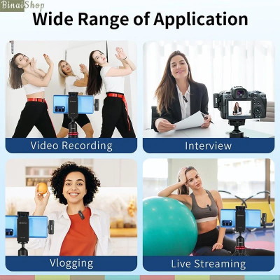 Boya BY-WM3T-U2 / BY-WM3T-D2 - Micro Cài Áo Không Dây 2.4GHz Cho Điện Thoại IOS, Android , Sử Dụng 10 Giờ , Phạm Vi Thu 100m - Hàng chính hãng