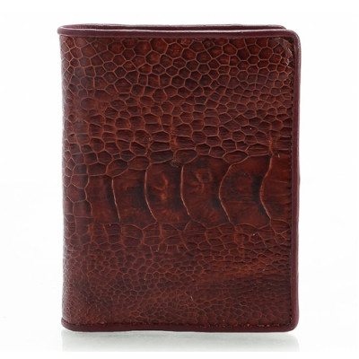 HP2420-21-22-23 - Ví nam Huy Hoàng da đà điểu da trơn kiểu đứng màu đen, nâu đất, nâu đỏ, vàng bò