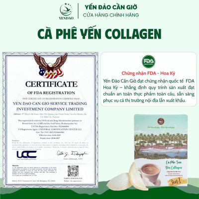 Yến Đảo - Cà Phê Yến Collagen Hương Vị Thơm Ngon, Cung Cấp Dưỡng Chất Cho Cơ Thể