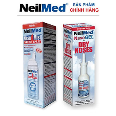 Combo Nasal WinterCare: Bộ Xịt Rửa Vệ Sinh và Làm Dịu Ẩm  Mũi Xoang Mùa Đông NeilMed Spray & Moisture - SX Mỹ(1 chai xịt phun sương 75ml cho bé; 1 chai xịt hỗ trợ điều trị khô mũi, chảy máu cam)