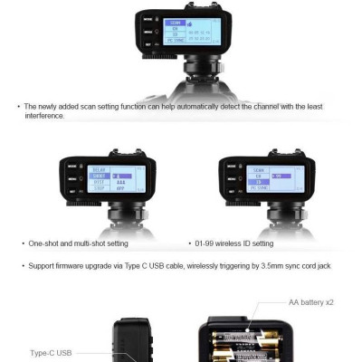 Trigger Godox X2T-S cho Sony tích hợp TTL, HSS 1/8000s. Hàng chính hãng