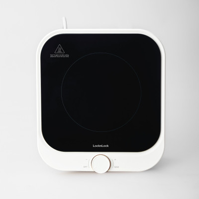 Bếp hồng ngoại mini Locknlock Mini infrared cooker EJI136IVY - Phù hợp tất cả loại nồi có đường kính 14cm - Mặt bếp bằng kính - Tự động tắt - 220V, 50Hz, 1300W - Hàng chính hãng