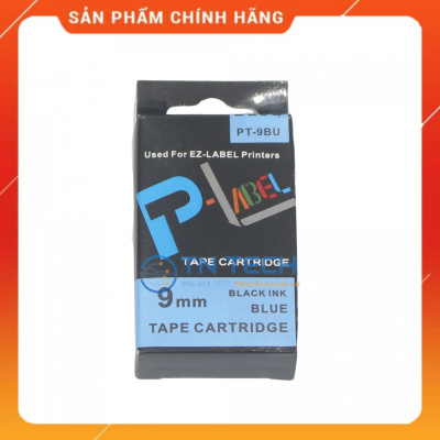 Nhãn in CASIO PT-9BU - Chữ đen nền xanh dương 9MM x 8M - Dùng cho máy in nhãn CASIO [Hàng nhập khẩu]