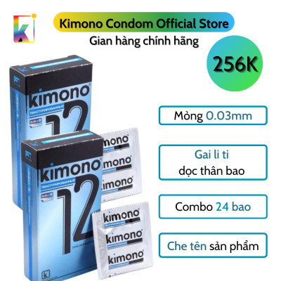 Combo 2 Hộp Bao Cao Su Blue Siêu Mỏng 0.03mm – Gai Nổi Tăng Khoái Cảm – Loại 12 bao/hộp