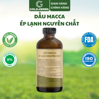 Dầu macca ép lạnh nguyên chất GoldzHerbs - Chai 120ml/ 250ml