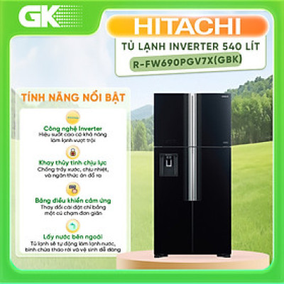 Tủ lạnh Hitachi Inverter 540 lít R-FW690PGV7X GBK