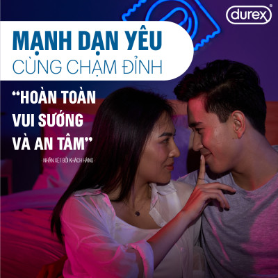 Bộ 3 hộp bao cao su Durex Fetherlite siêu mỏng, size 52.5mm, 3 bao/hộp