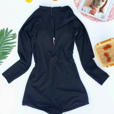 Đồ Bơi Nữ Liền Đùi Dài Tay Che Nắng