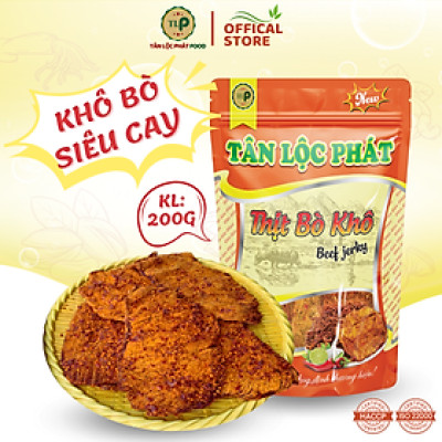 KHÔ BÒ MIẾNG SIÊU CAY TÂN LỘC PHÁT - BỊCH 200G