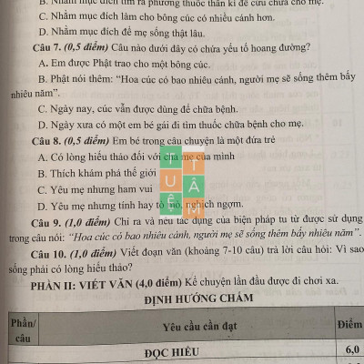 Sách - Hướng dẫn làm bài kiểm tra định kì, đề giao lưu học sinh giỏi Ngữ Văn lớp 6
