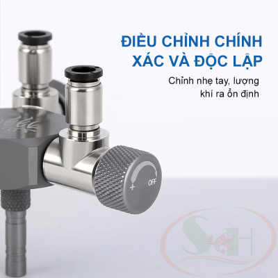 Van chia co2 Week Aqua Splitter 2 / 3 / 6 đầu van co2 bể thủy sinh cá tép cảnh