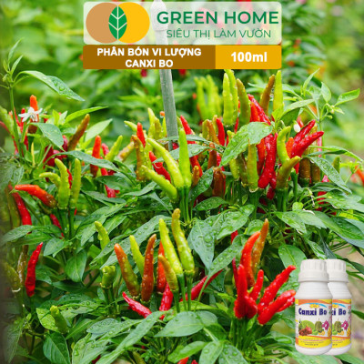 Phân Bón Vi Lượng Canxi Bo Greenhome, Chai 100ml, Kích Rễ, Chống Rụng Trái Non Trên Cây Trồng
