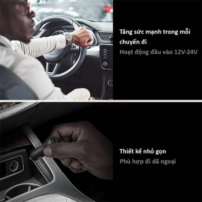 Cốc sạc xe hơi Spigen STEADIBOOST 1USB 1Type-C 27W PD3.0/QC3.0 000CP25597 - Hàng chính hãng