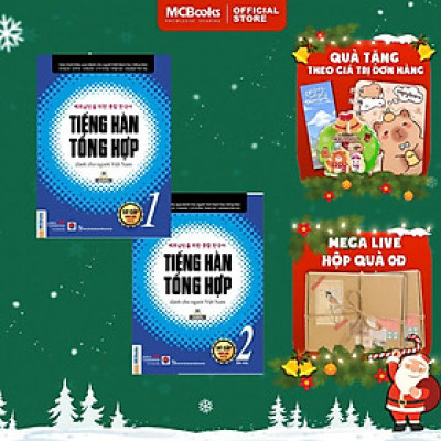 Sách - Tiếng Hàn Tổng Hợp Dành Cho Người Việt Nam Sơ Cấp 1 + 2 - Sách Bài Học - Bản Đen Trắng - MCBooks
