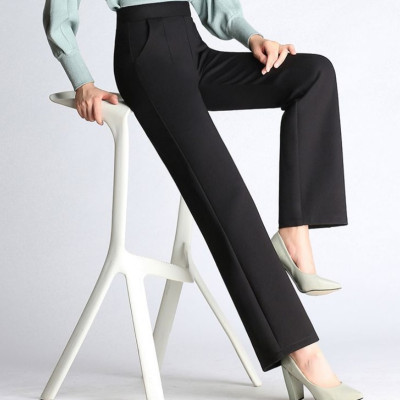 1 Quần tây công sở ống suông rộng, ống đứng, dạng cullotes sang trọng, nữ tính