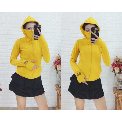 Áo khoác chống nắng nữ nỉ da cá thời trang -Xanh lá