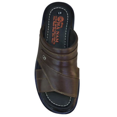 Dép Nam Quai Ngang HÀ NAM Da Bò Thật Cao Cấp DNA2132