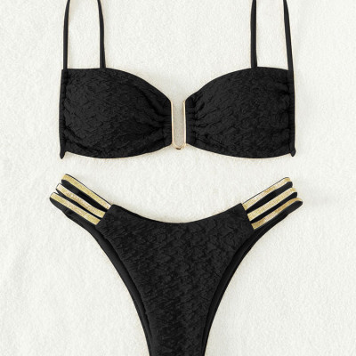 Bộ Đồ Bơi Bikini Màu Sắc Thanh Lịch Cho Nữ