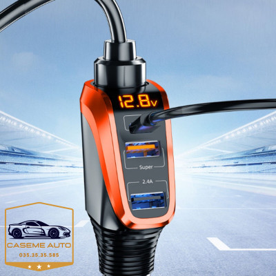 Tẩu Sạc Ô Tô Công Nghệ Mới Ozio, Củ Sạc Trên Ô Tô Chip Thông Minh An Toàn - Hàng Nhập Khẩu