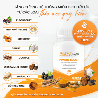 Viên uống tăng miễn dịch IMMUNE BOOST DAMODE lọ 60 viên