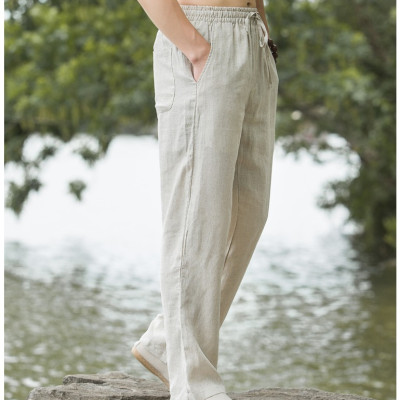 quần nam đũi linen đi biển