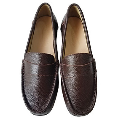 Giày Lười Nữ Da Bò Thật BIGGBEN Cao 3 Phân BB138