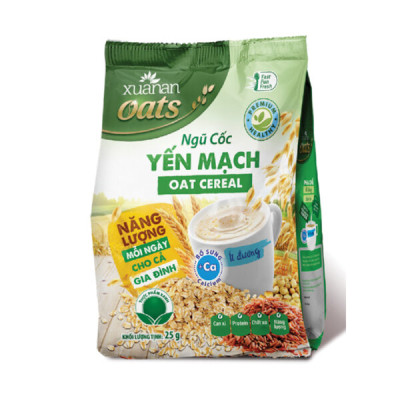 Combo 2 túi: Ngũ Cốc Gạo Lứt Huyết Rồng 400G + Ngũ Cốc Yến Mạch 400G [ít đường] (Tặng Kèm 1 Túi Yến Mạch 150G)