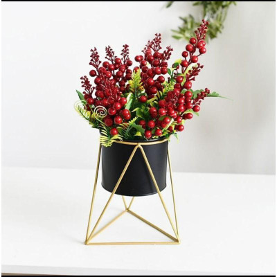 Combo 10 chùm cherry / đào đông giả 12 nhánh quả và nhiều nụ nhỏ trang trí tết