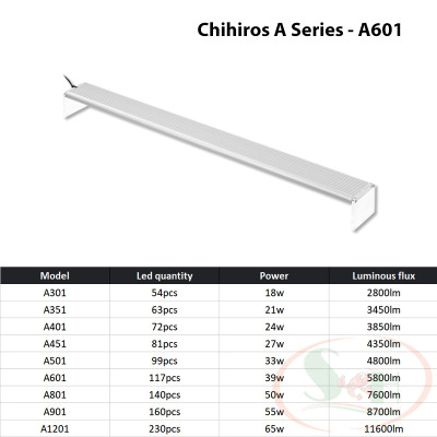 Đèn led Chihiros A 30, 35, 40, 45, 50, 60, 80, 90, 120 cm series A1 quang phổ bể thủy sinh cá tép bán cạn